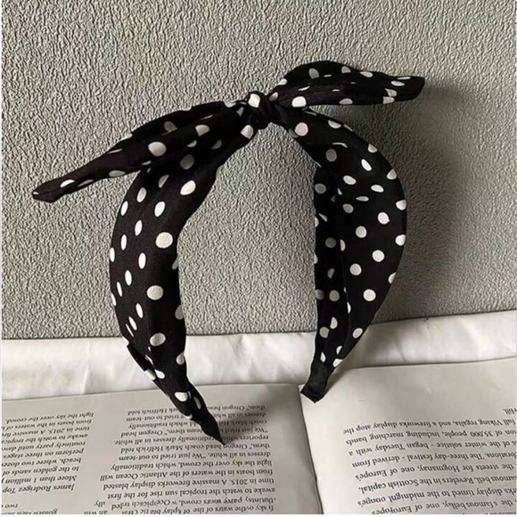 Polka Dot Headbands bundle - Red and Black, wired bow for adjustment CUTE - Picture 4 of 4